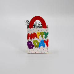 Multi-coloured Birthday Mini Tote Bag Balloon Weight x 12