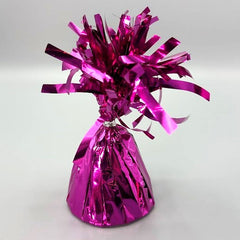 Magenta Foil Wrapped Balloon Weight x 12