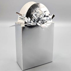 Silver Tinsel Mini Tote Bag Balloon Weight x 12
