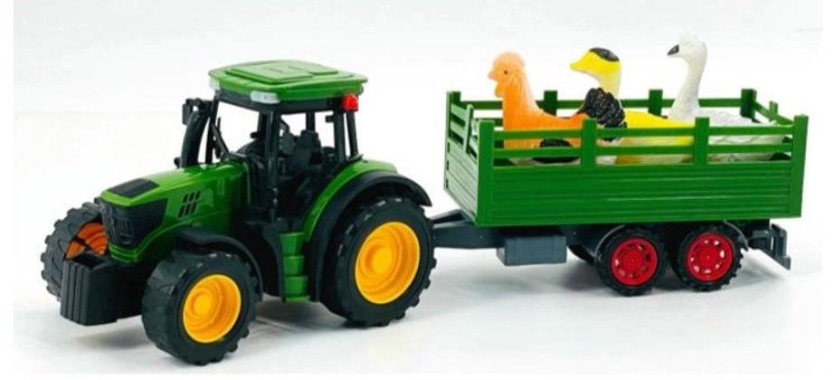 Tractor and Trailer with Animals 40x13cm X 12